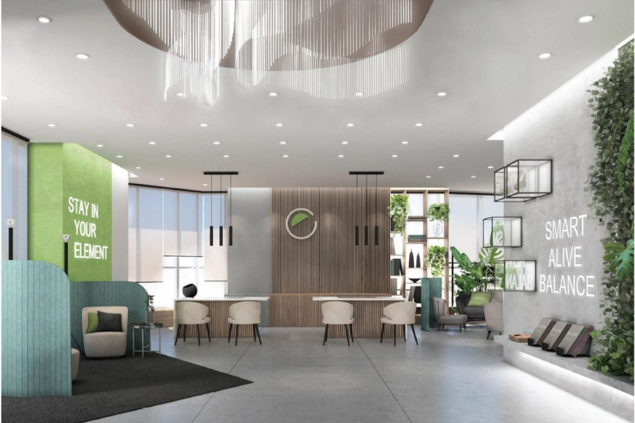 Element By Westin West Bay Doha Hotel Bagian luar foto The lobby of the building